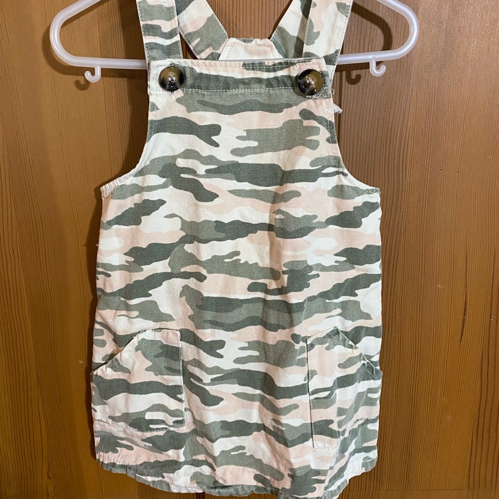 Mud Pie Green and Tan Camouflage Dress